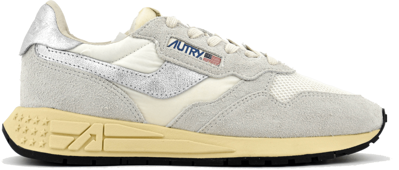 Autry Reelwind Low White Silver Wit