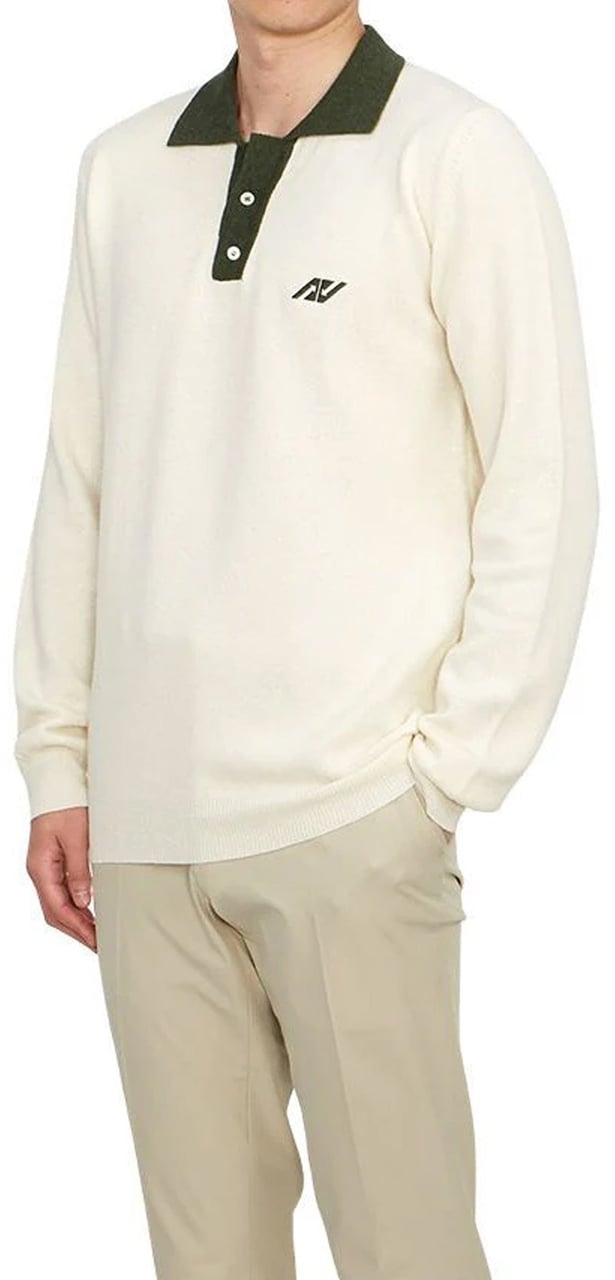 Autry Sporty Long Sleeve Polo Beige