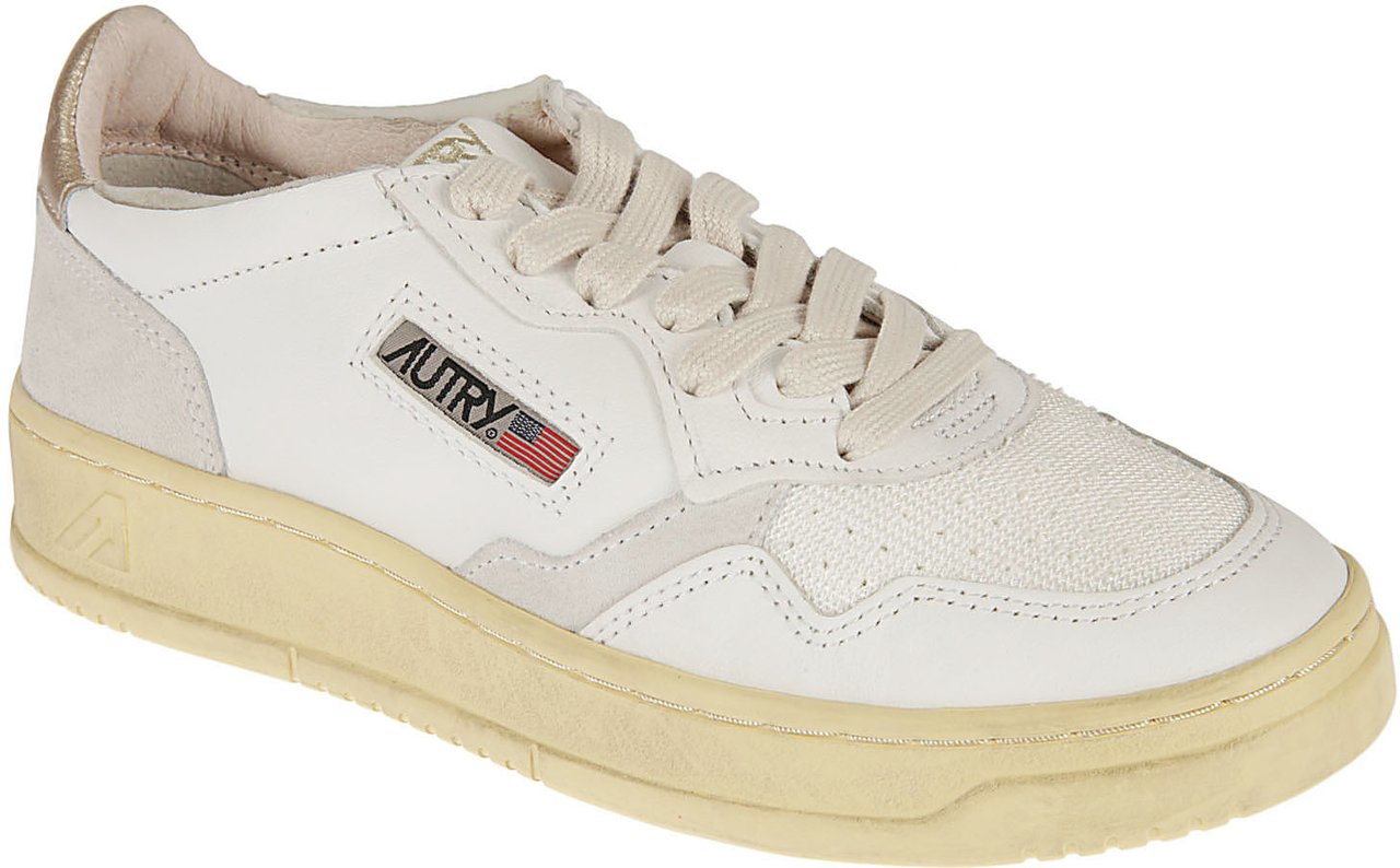 Autry White Leather Sneakers with Timeless Design Wit