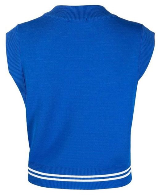 Autry Autry Blue Nylon Waistcoat Blauw