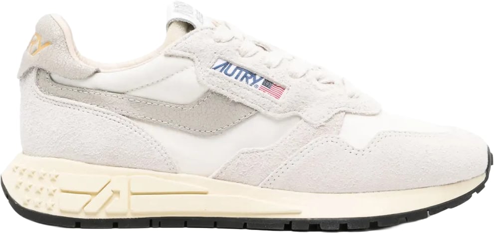Autry baskets autry reelwind low nylon daim blanc femme Beige