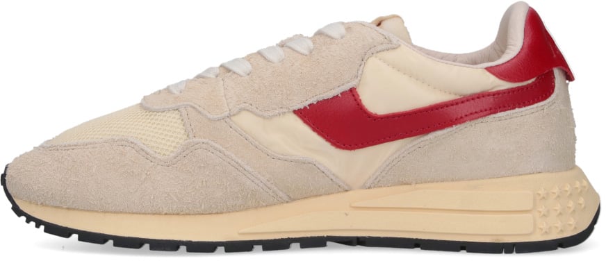 Autry Low-Top Sneakers with Suede and Mesh Composition Neutraal