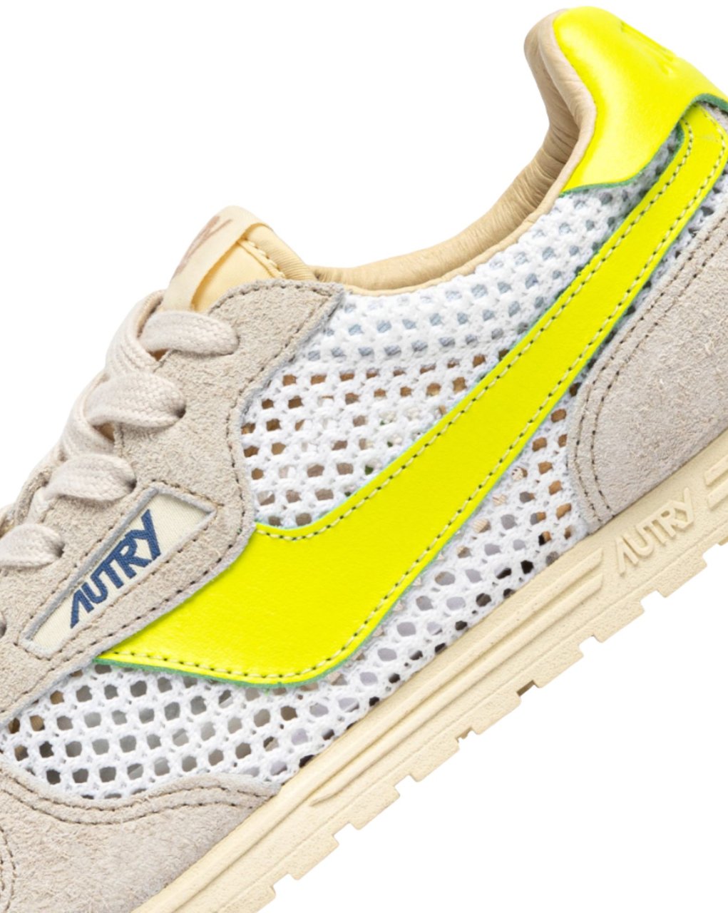 Autry Windspin Women’S Sneakers In Mesh And Leather White Sand And Evening Primrose Wslw Kd02 Windspin Low Grijs
