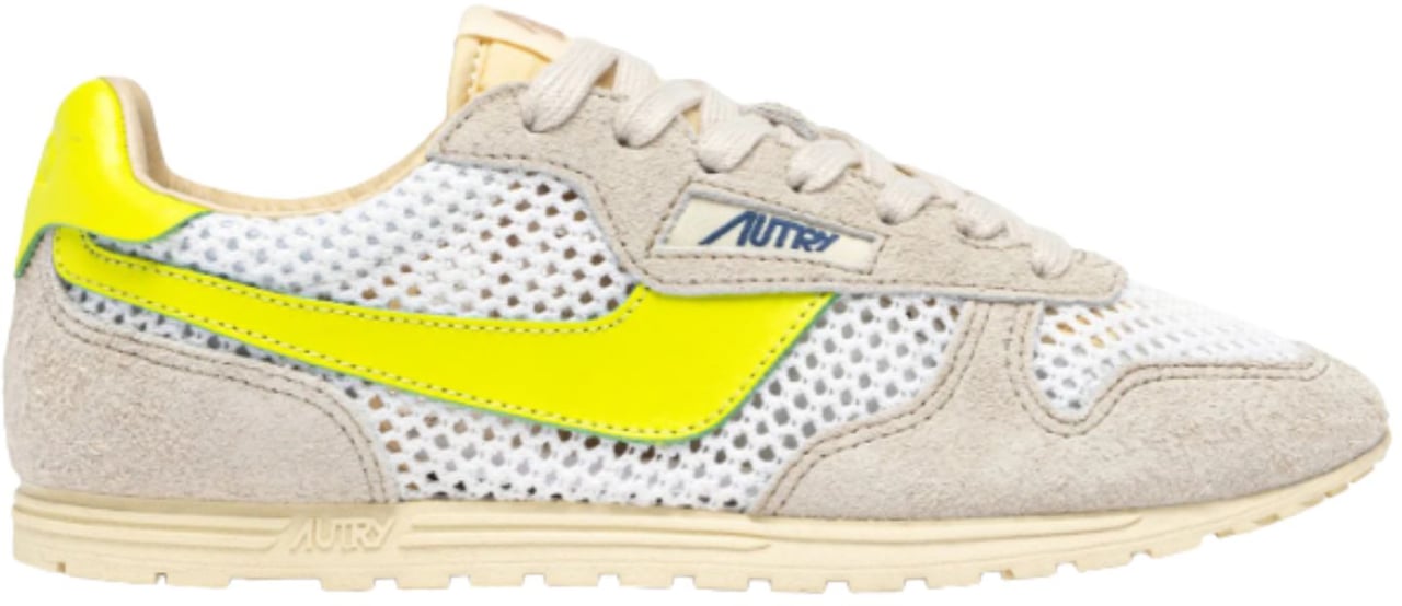 Autry Windspin Women’S Sneakers In Mesh And Leather White Sand And Evening Primrose Wslw Kd02 Windspin Low Grijs