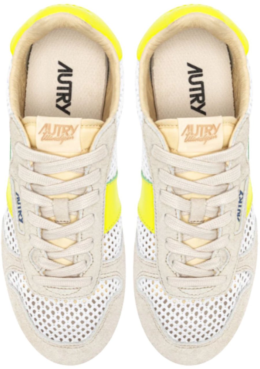 Autry Windspin Women’S Sneakers In Mesh And Leather White Sand And Evening Primrose Wslw Kd02 Windspin Low Grijs