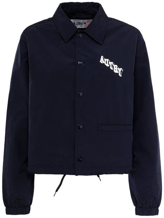 Autry Autry Blue Polyester Shell Jacket Blauw