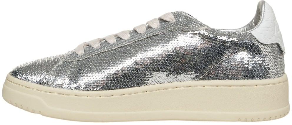 Autry Sequined sneakers 'Medalist Low' Zilver