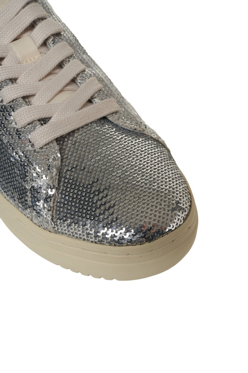 Autry Sequined sneakers 'Medalist Low' Zilver