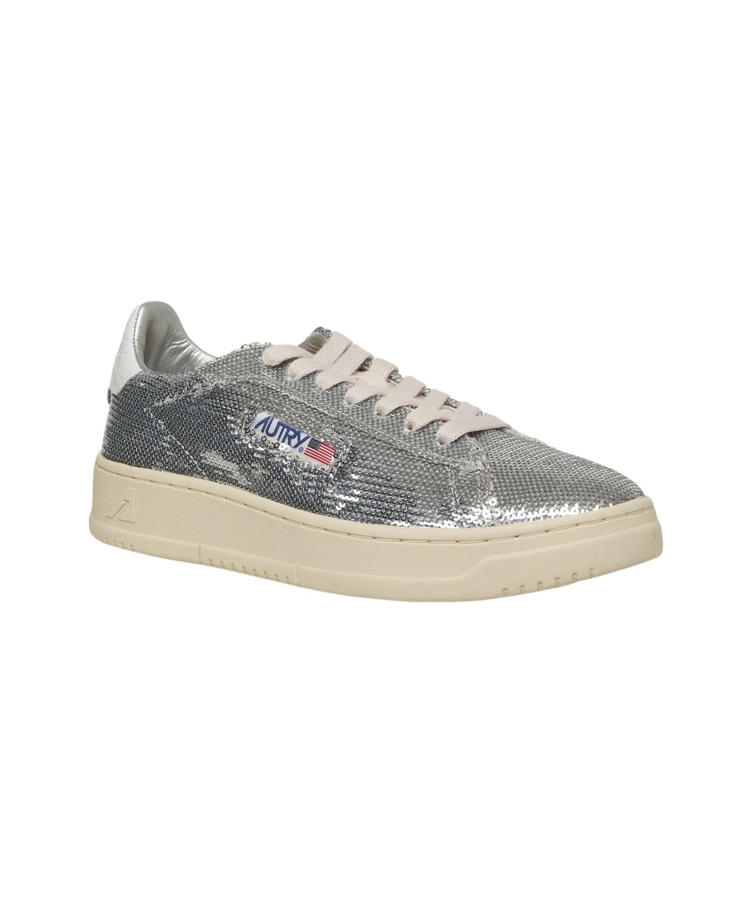 Autry Sneakers con paillettes 'Medalist Low' Zilver
