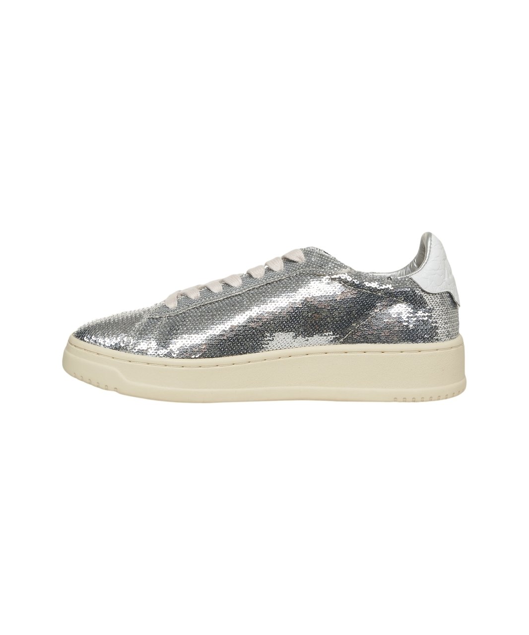 Autry Sneakers con paillettes 'Medalist Low' Zilver