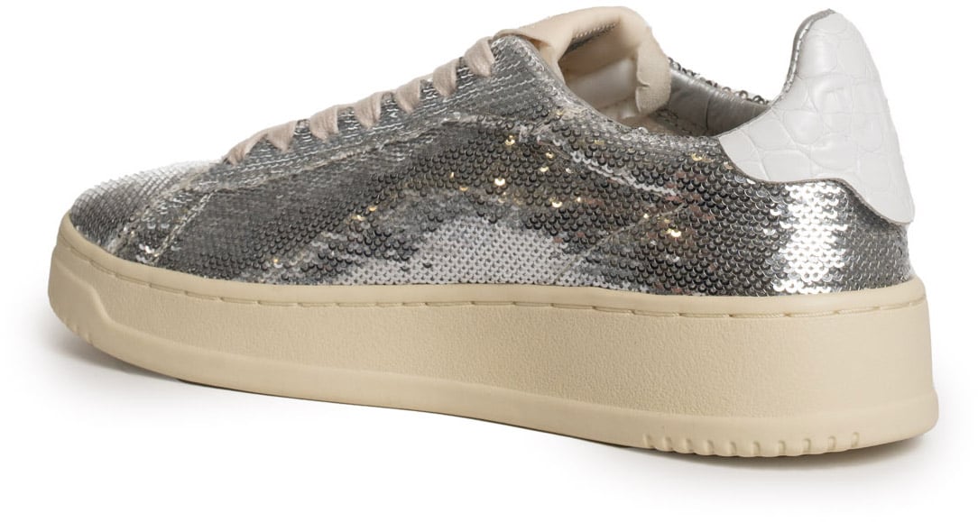 Autry Sneakers Pailletcro Silverwht Zilver