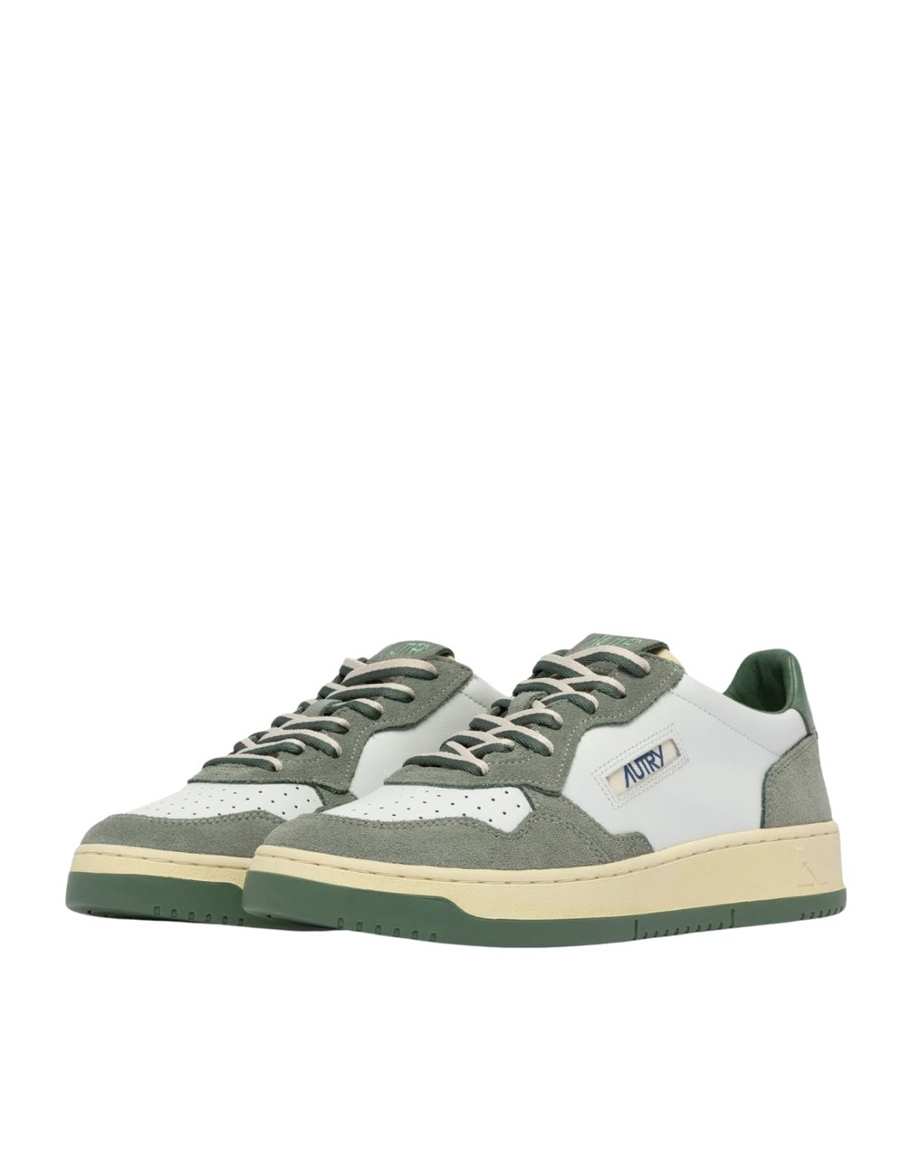 Autry Medalist Low Men’s White/Green Sneakers Neutraal