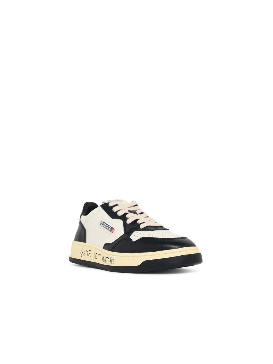 Autry Low-top White Leather Sneakers with Multicolor Logo Wit