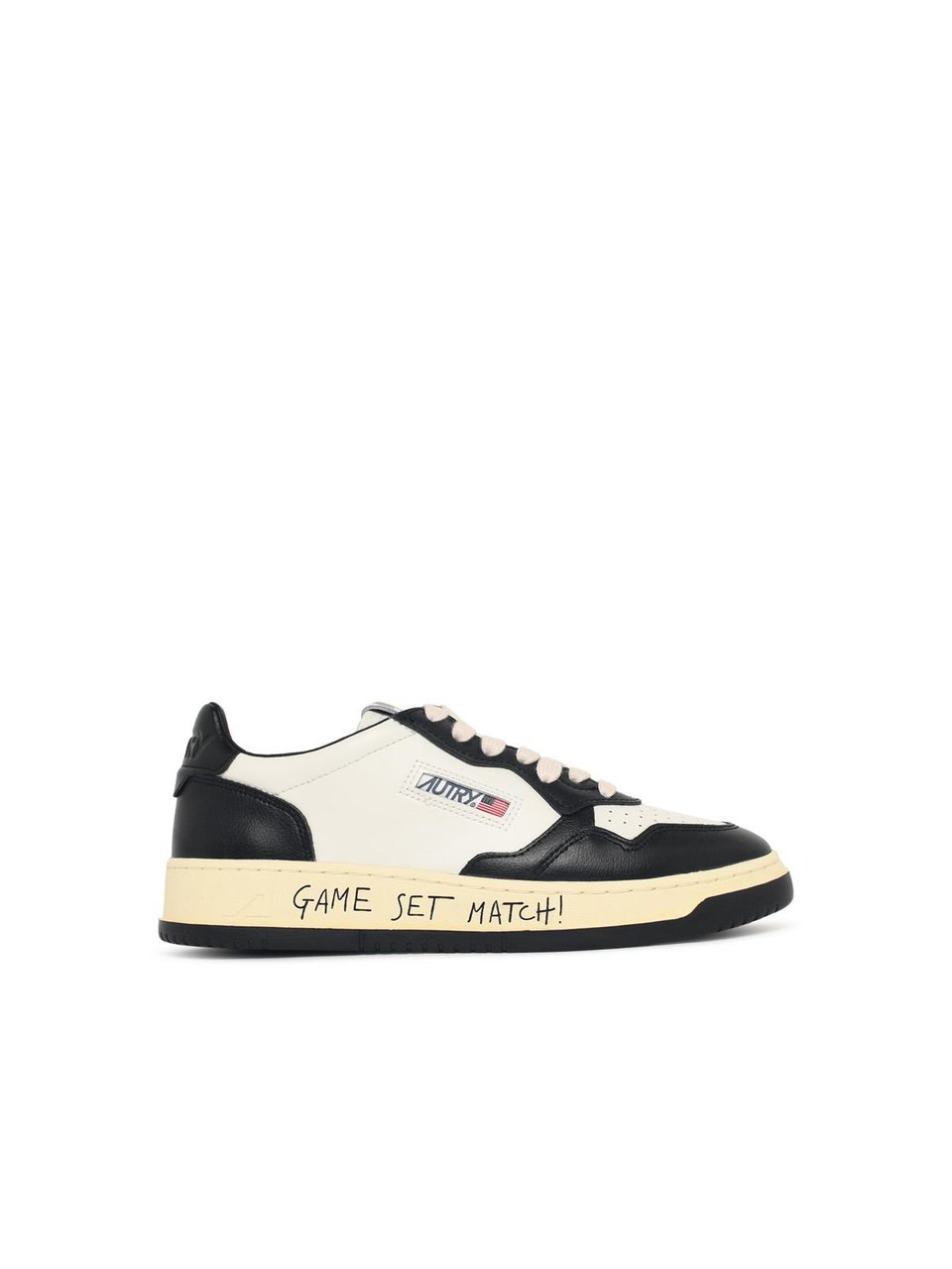 Autry Low-top White Leather Sneakers with Multicolor Logo Wit