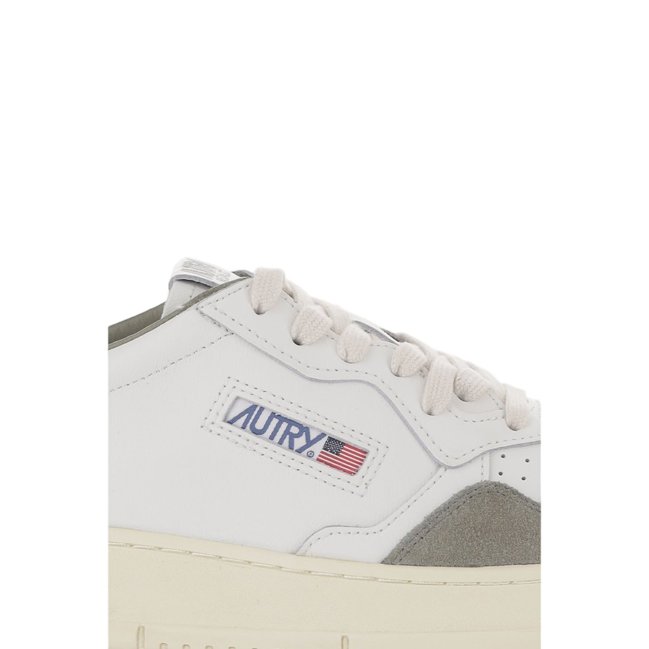 Autry Medalist Low Leather Sneakers With Smooth And Suede Paneling Wit