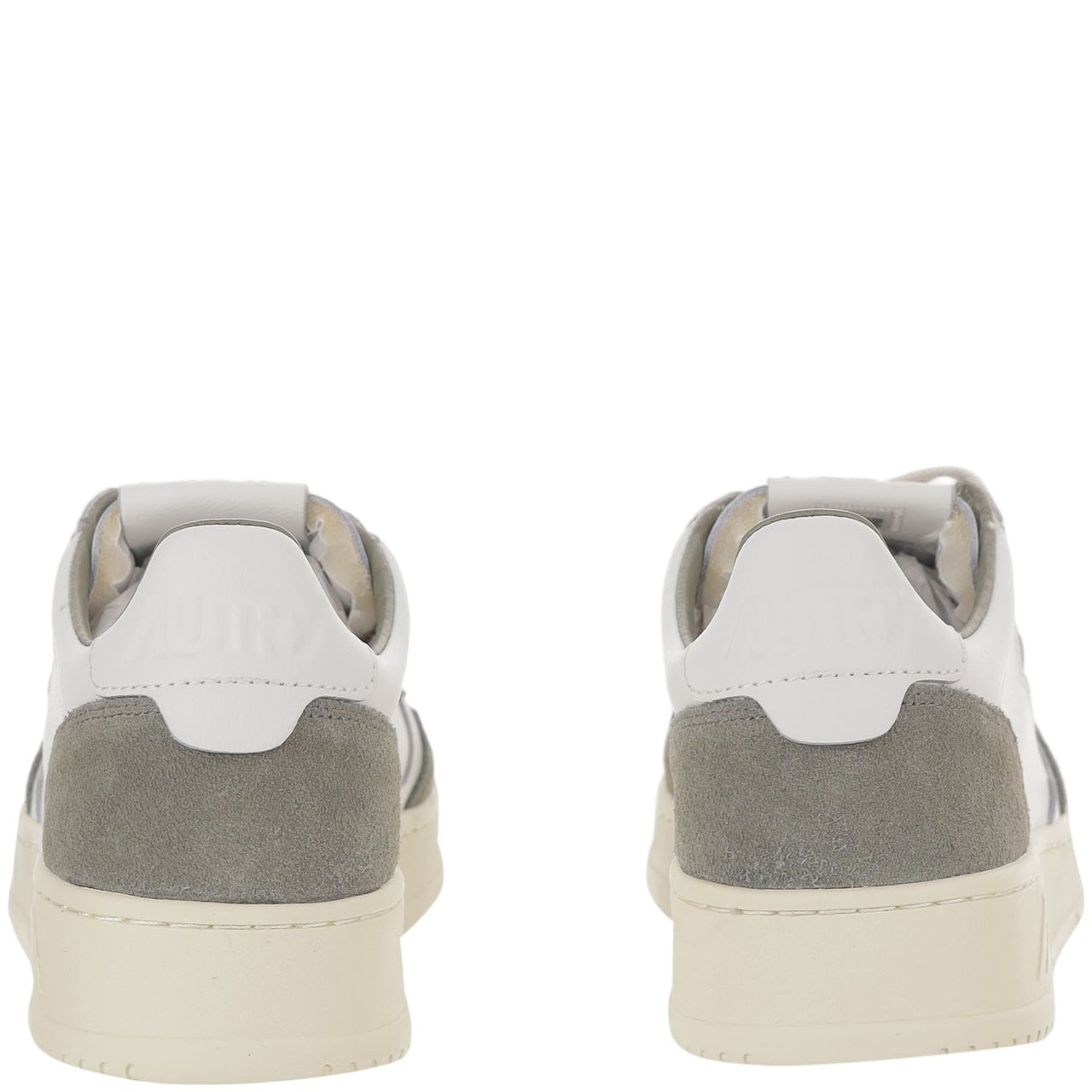 Autry Medalist Low Leather Sneakers With Smooth And Suede Paneling Wit