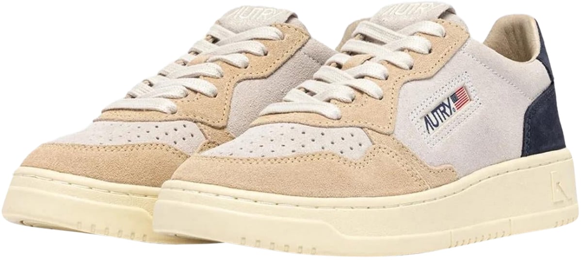 Autry Heren Medalist Low Sneaker Wit/Beige Wit