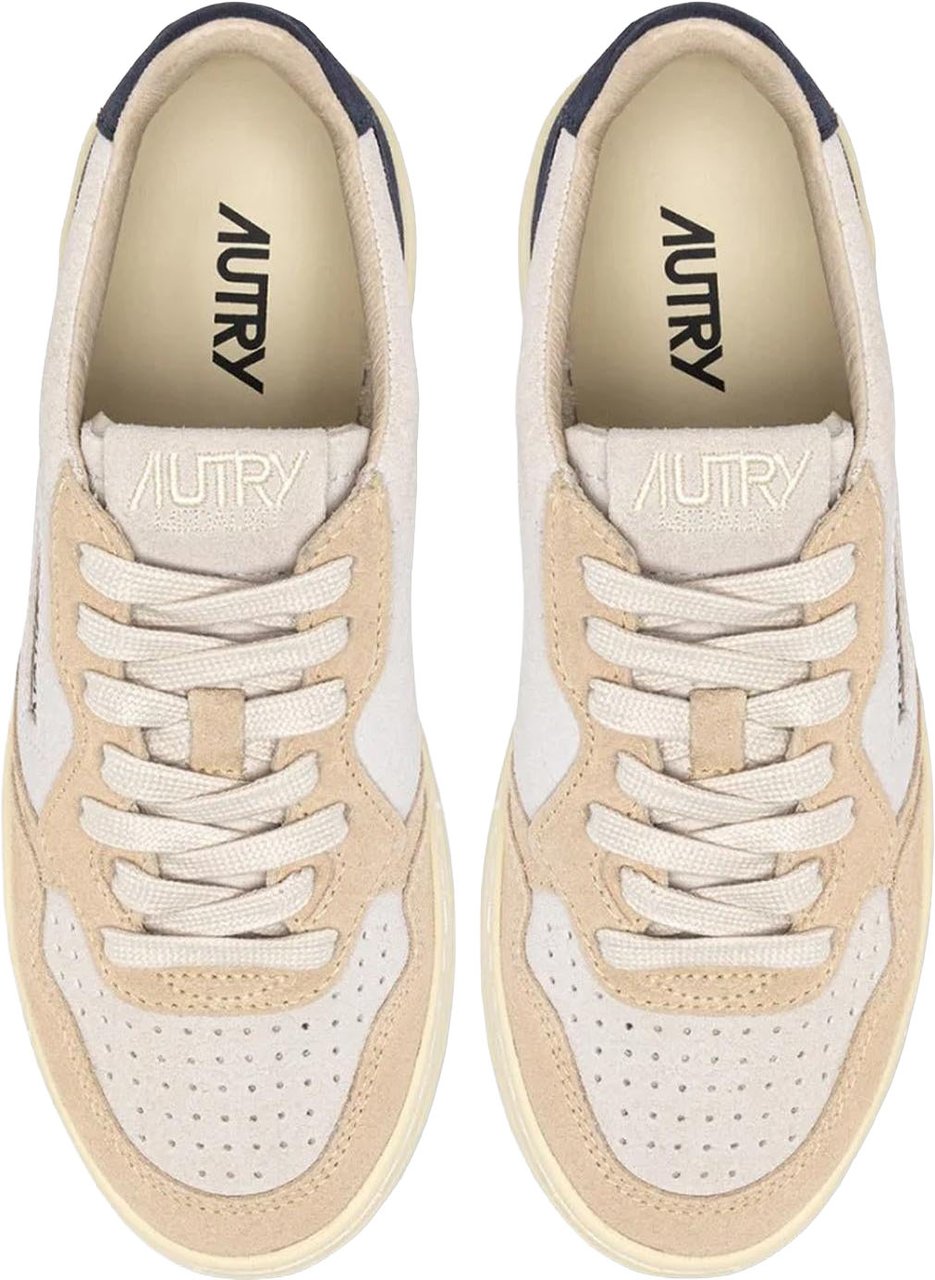 Autry Heren Medalist Low Sneaker Wit/Beige Wit