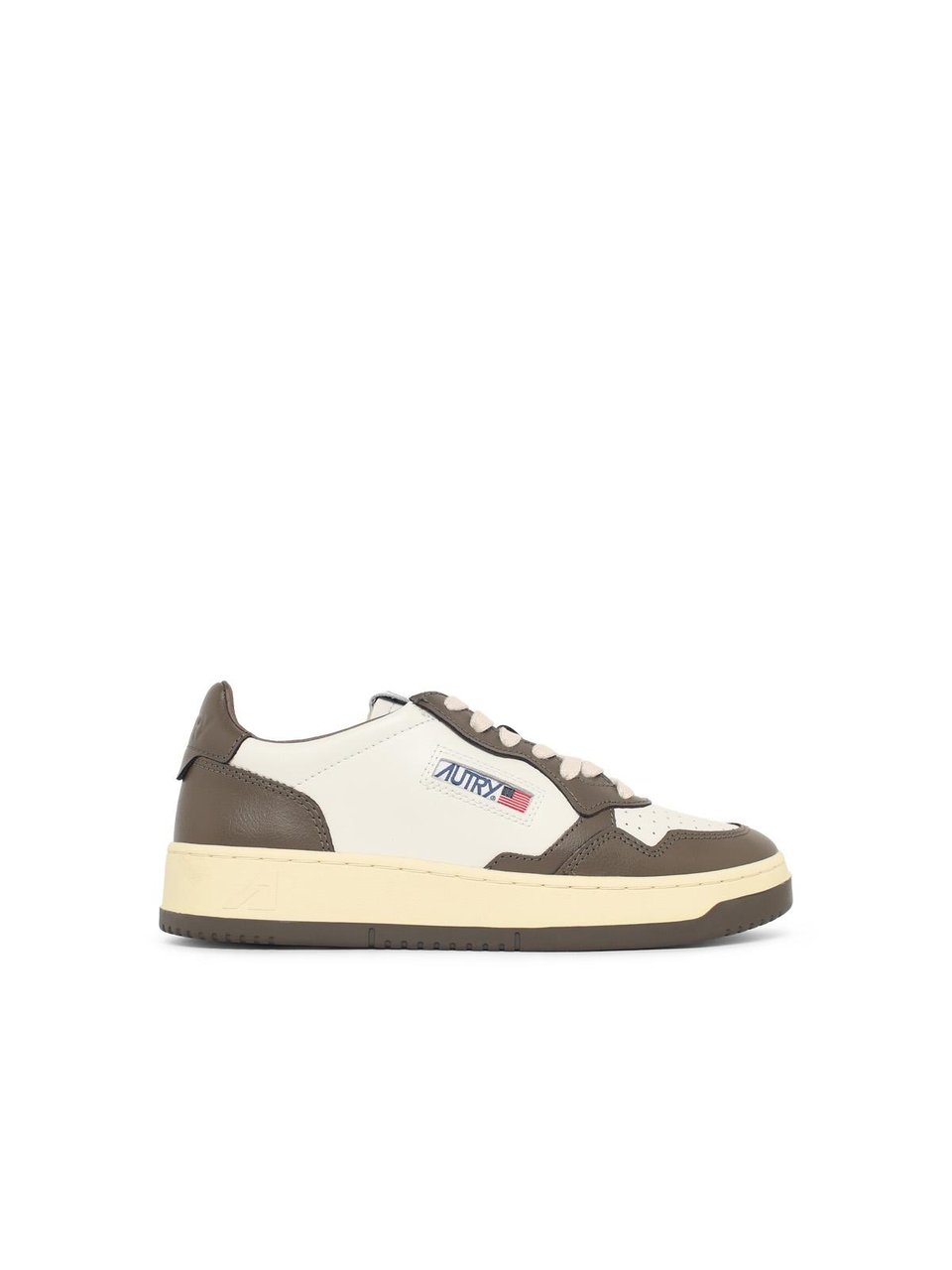 Autry 'Medalist Low' White And Brown Leather Sneakers Wit