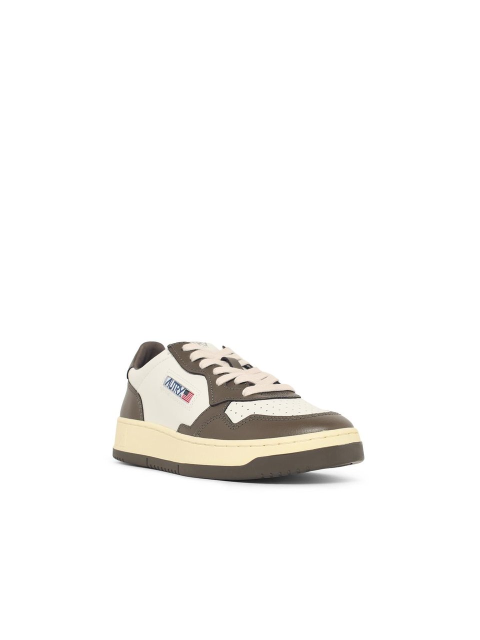 Autry 'Medalist Low' White And Brown Leather Sneakers Wit
