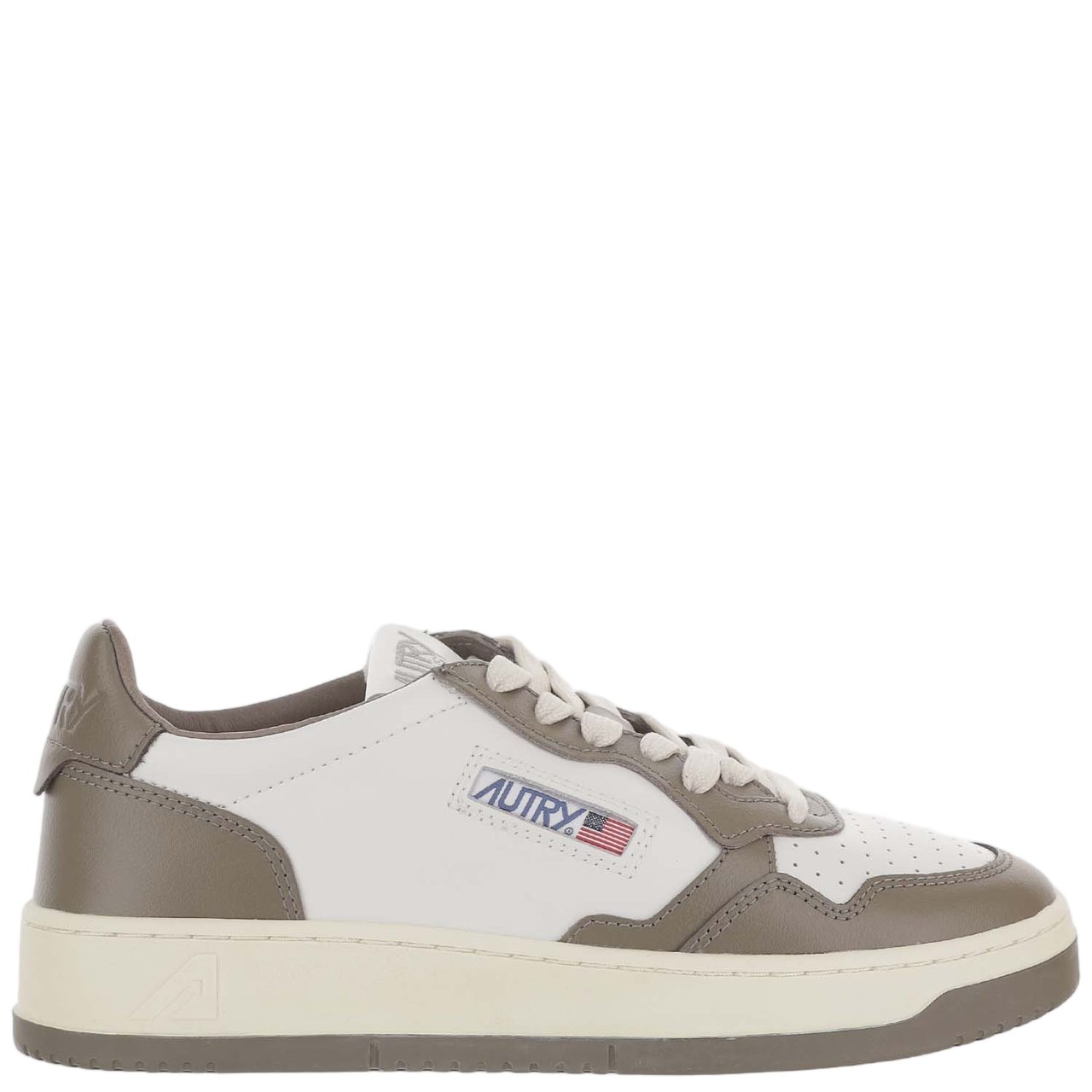 Autry Medalist Low Color-Block Leather Sneakers Wit