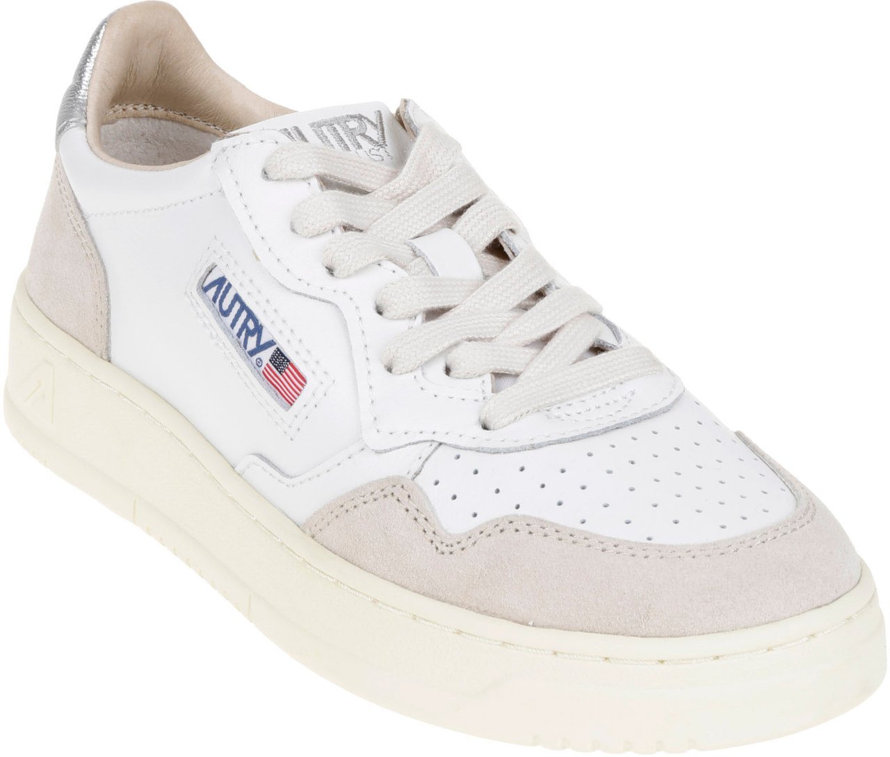 Autry Flat Shoes Silver Wit