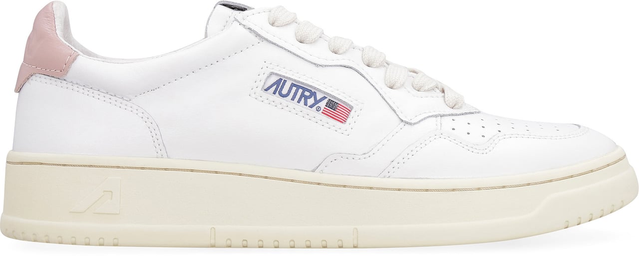 Autry Medalist leather low-top sneakers Roze