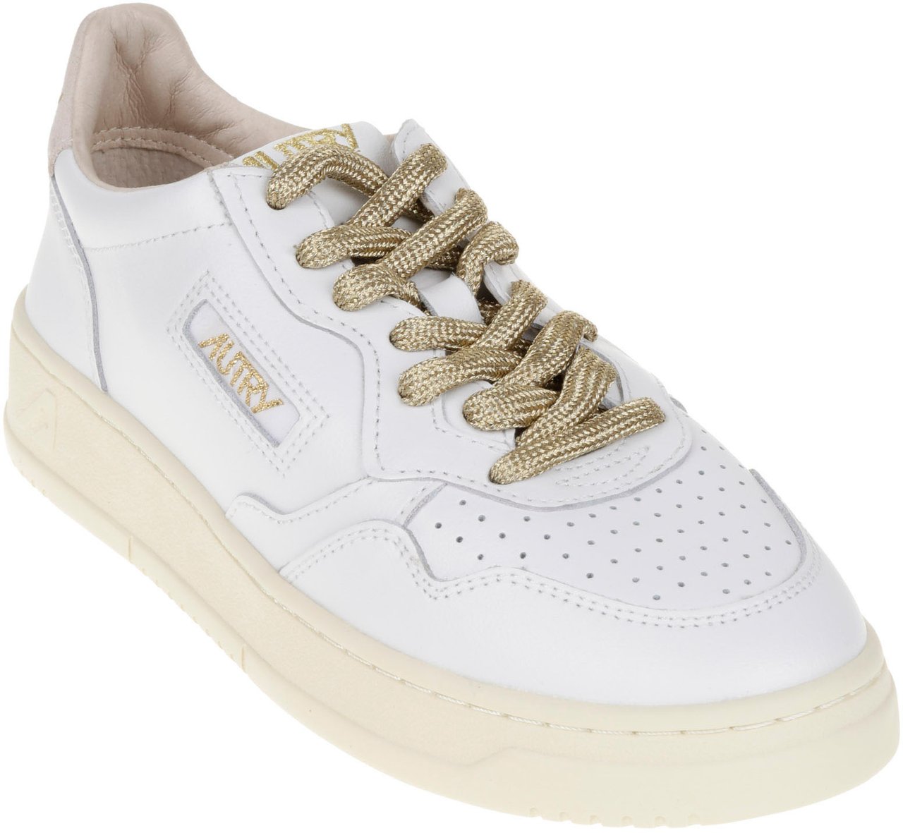 Autry Flat Shoes Bianco/Oro Wit