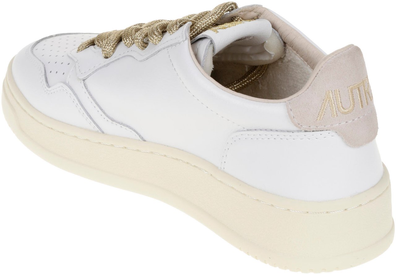 Autry Flat Shoes Bianco/Oro Wit
