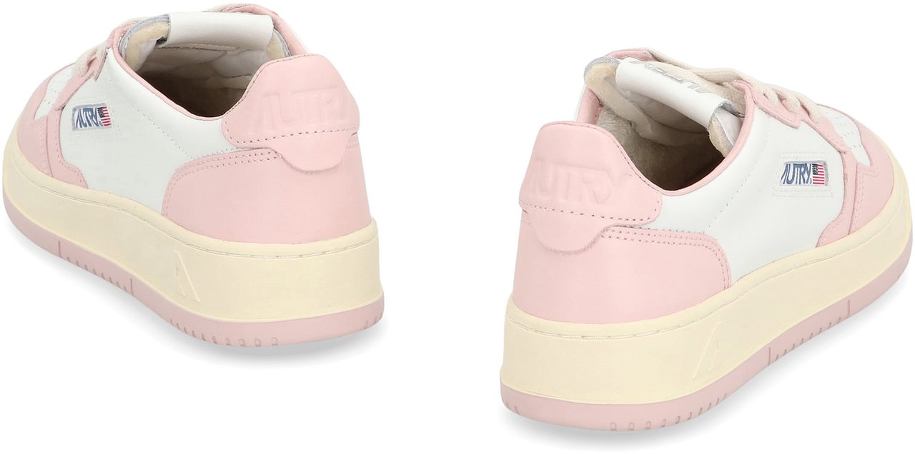 Autry Medalist leather sneakers Roze