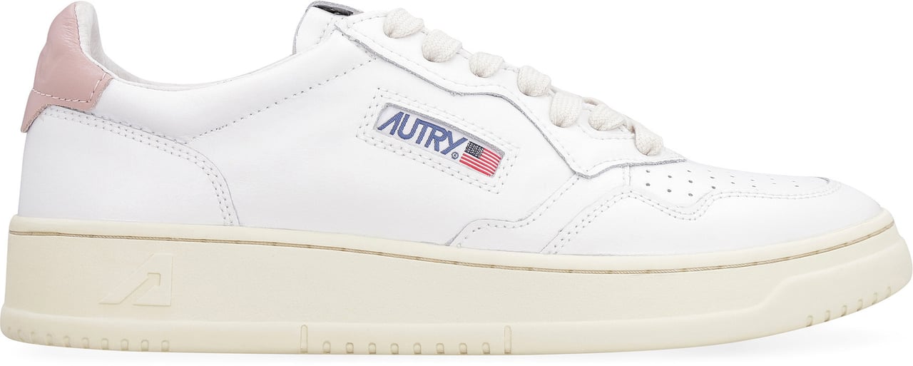 Autry Medalist leather low-top sneakers Roze