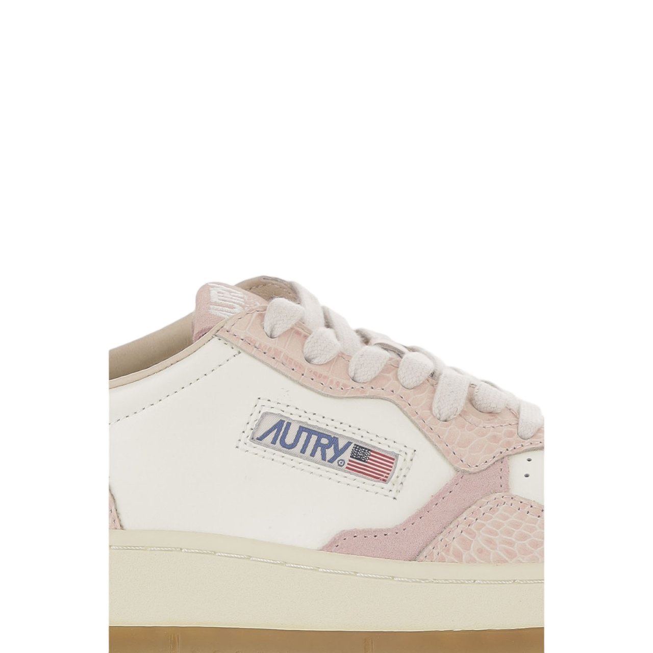 Autry Medalist Low Leather Sneakers With Contrast Heel Tab Grijs