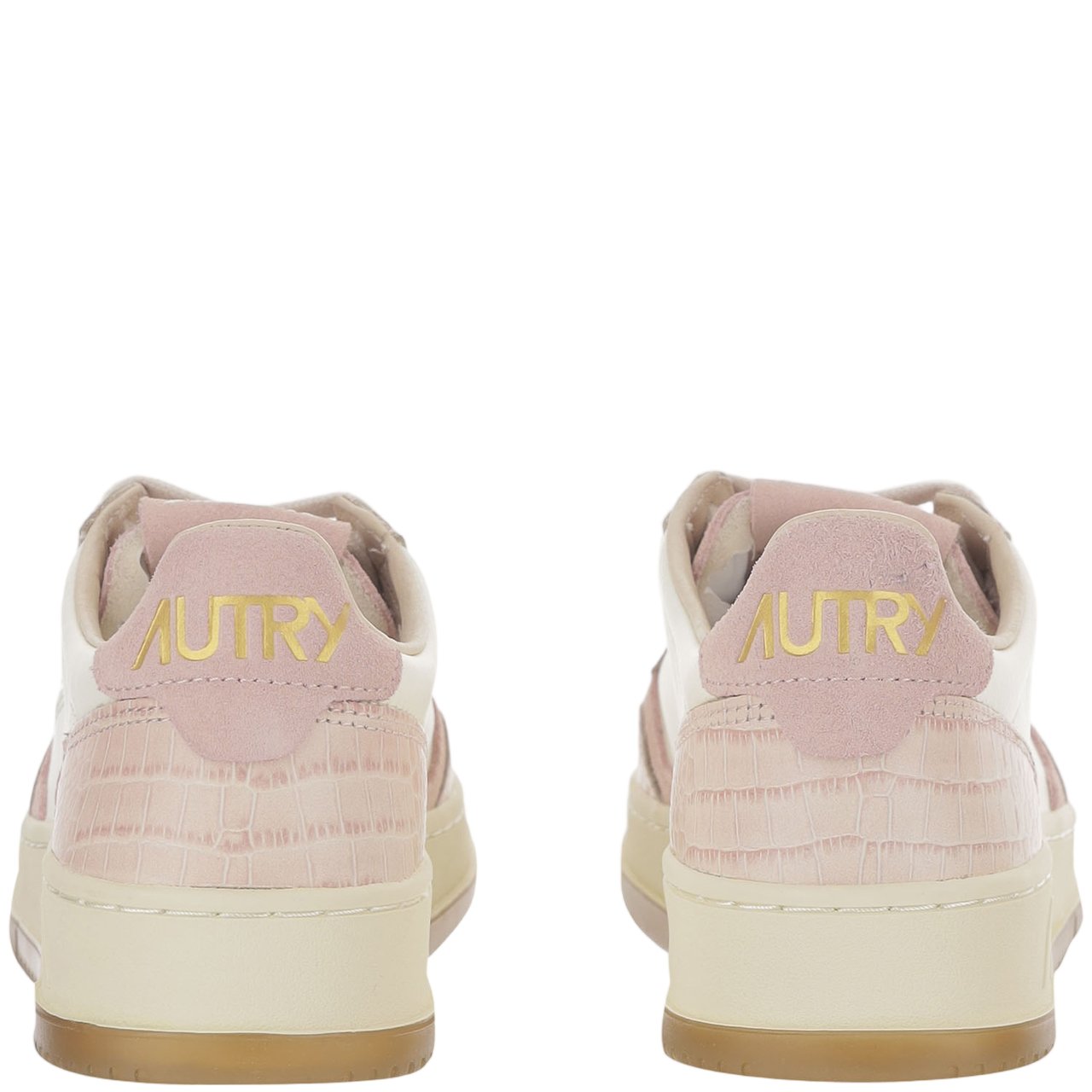 Autry Medalist Low Leather Sneakers With Contrast Heel Tab Grijs