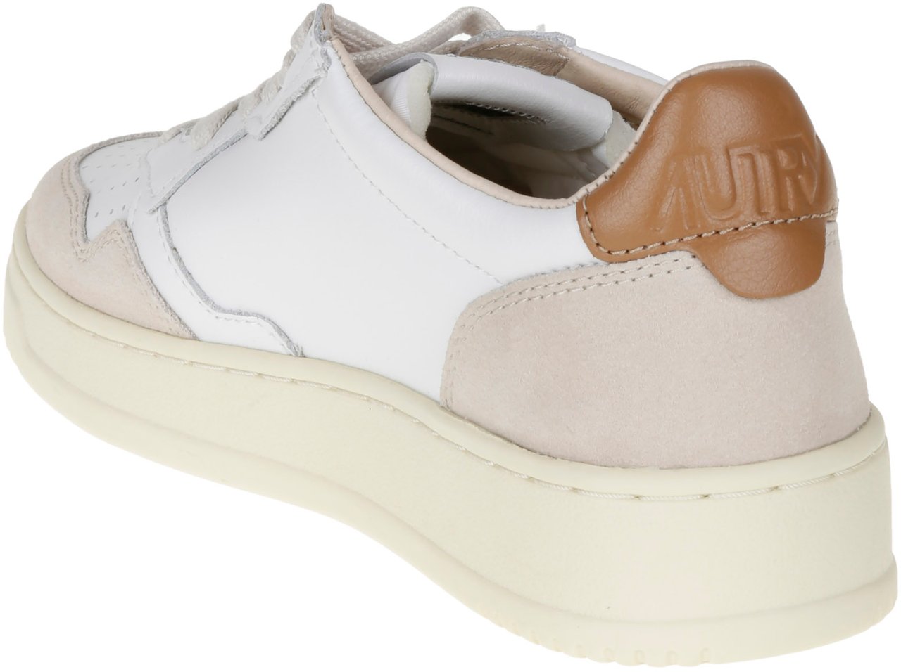 Autry Flat Shoes Leather Brown Wit