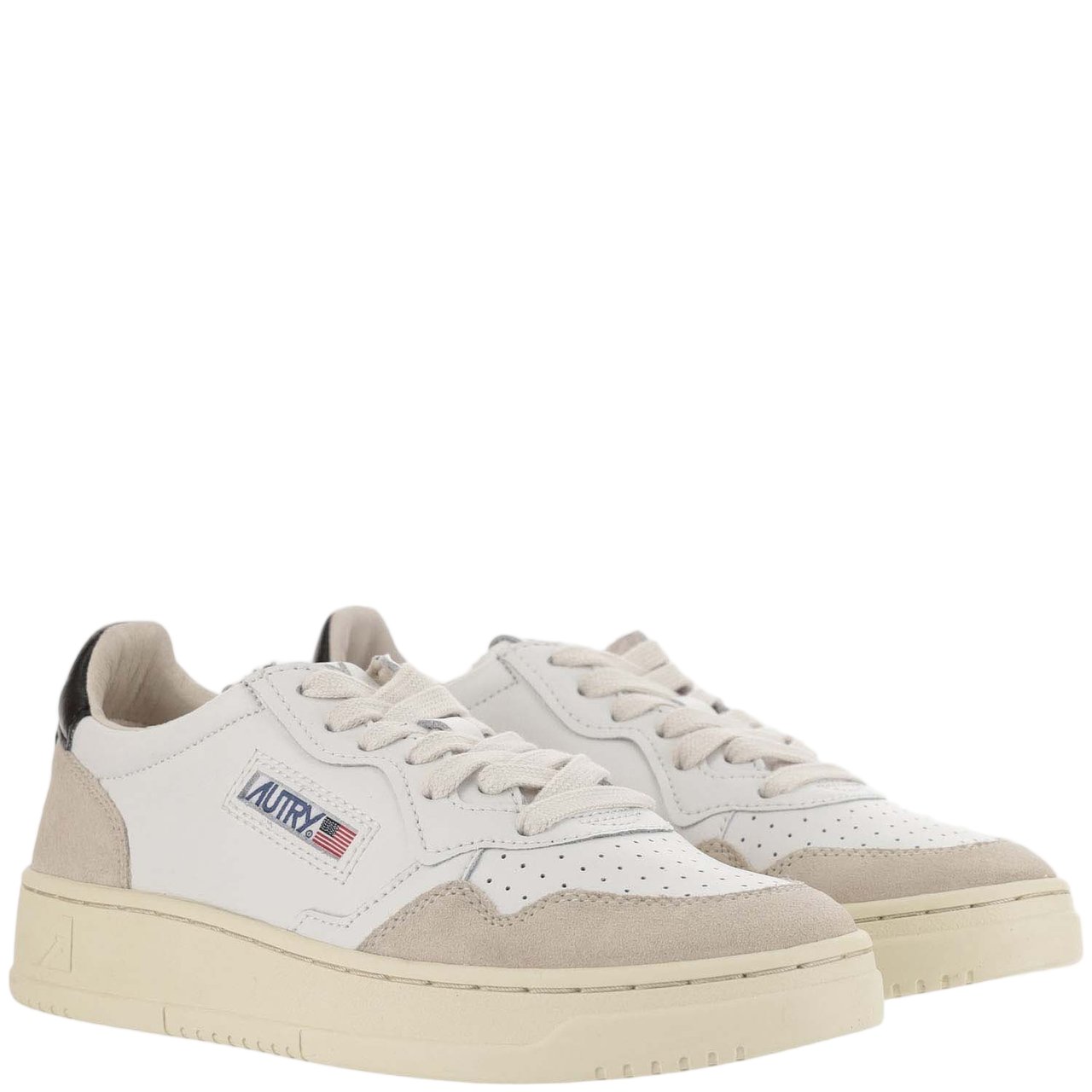 Autry Black Medalist Low Suede Sneakers Wit