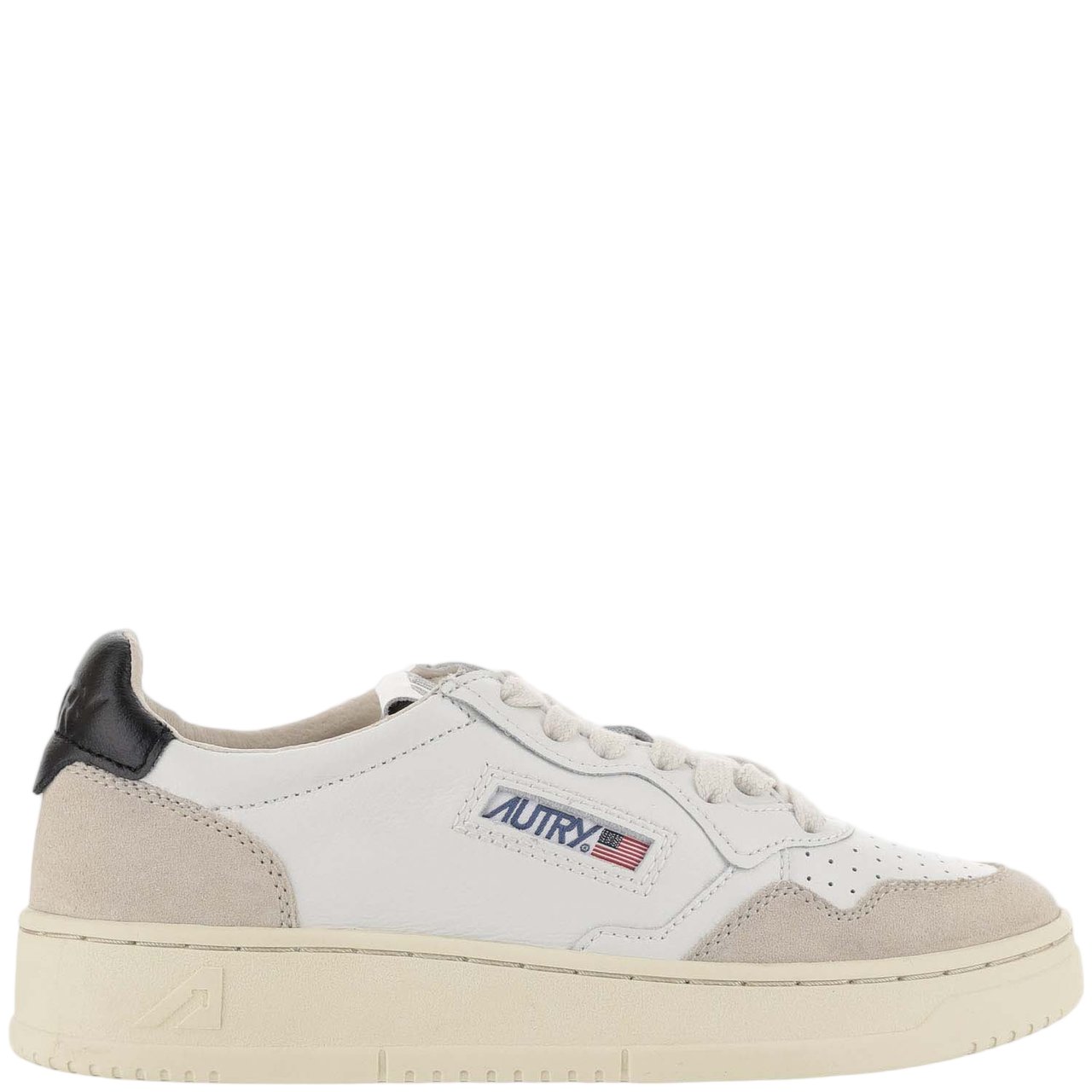 Autry Black Medalist Low Suede Sneakers Wit