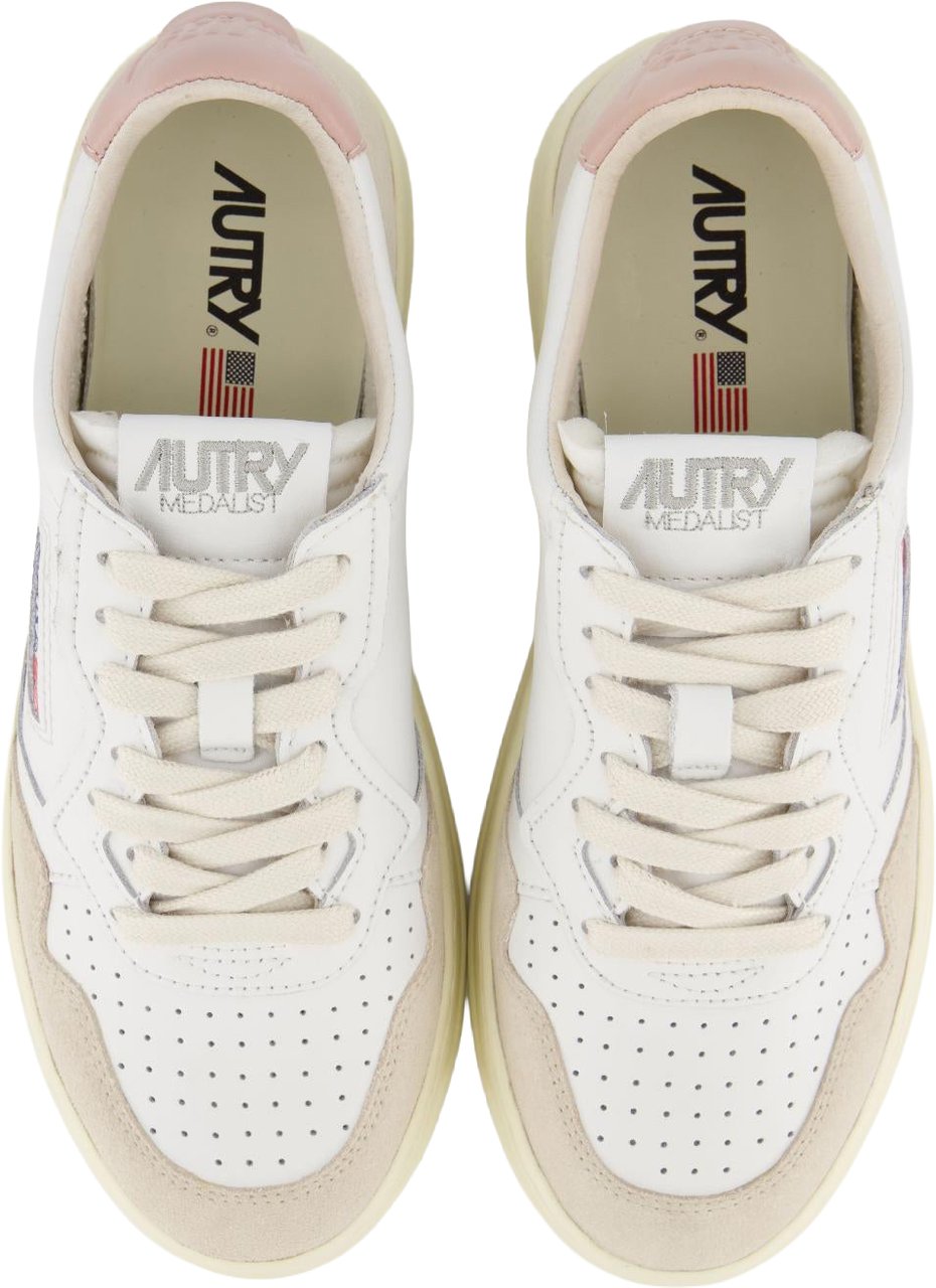 Autry Dames Medalist Sneaker Wit/Suede Wit