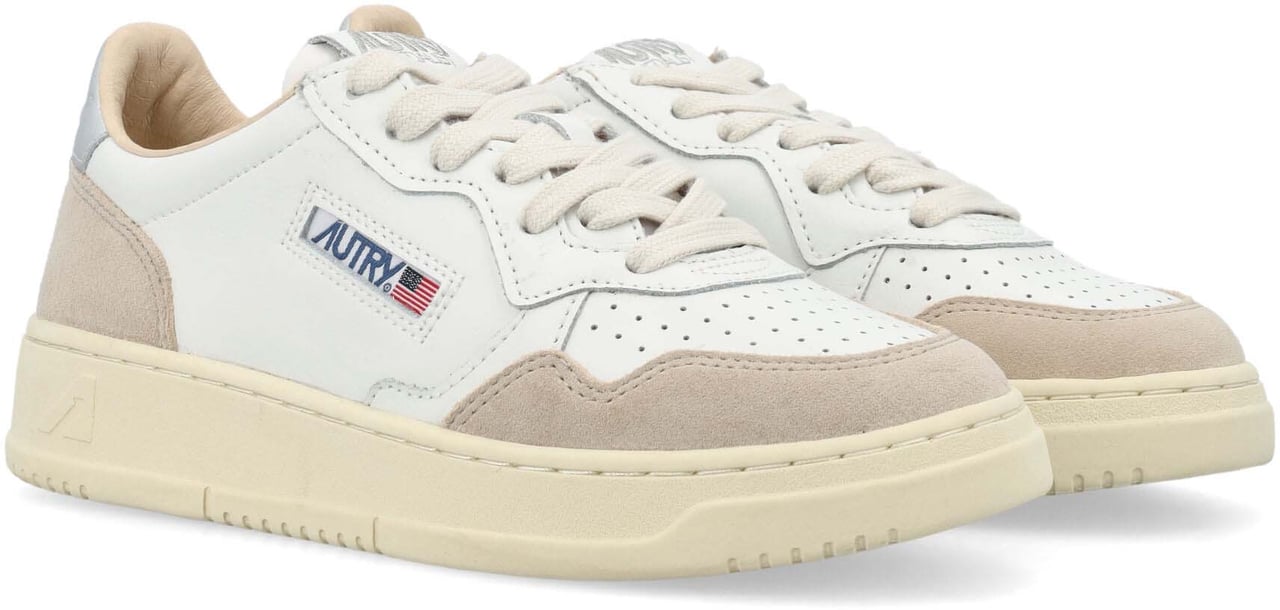 Autry Medalist Low Wht Slvr Wit