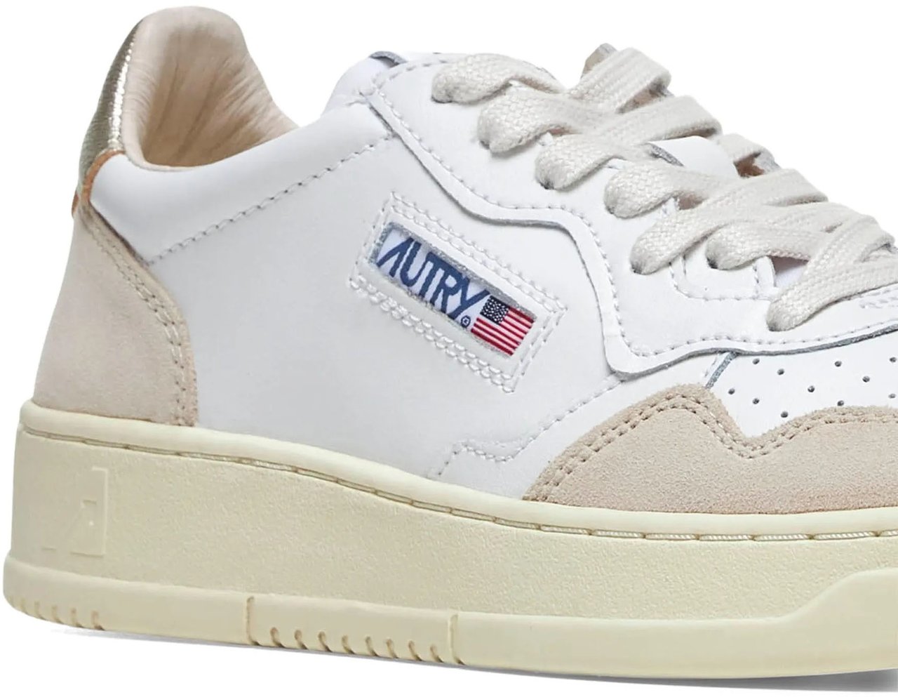 Autry Sneakers Wht/Gold Wit