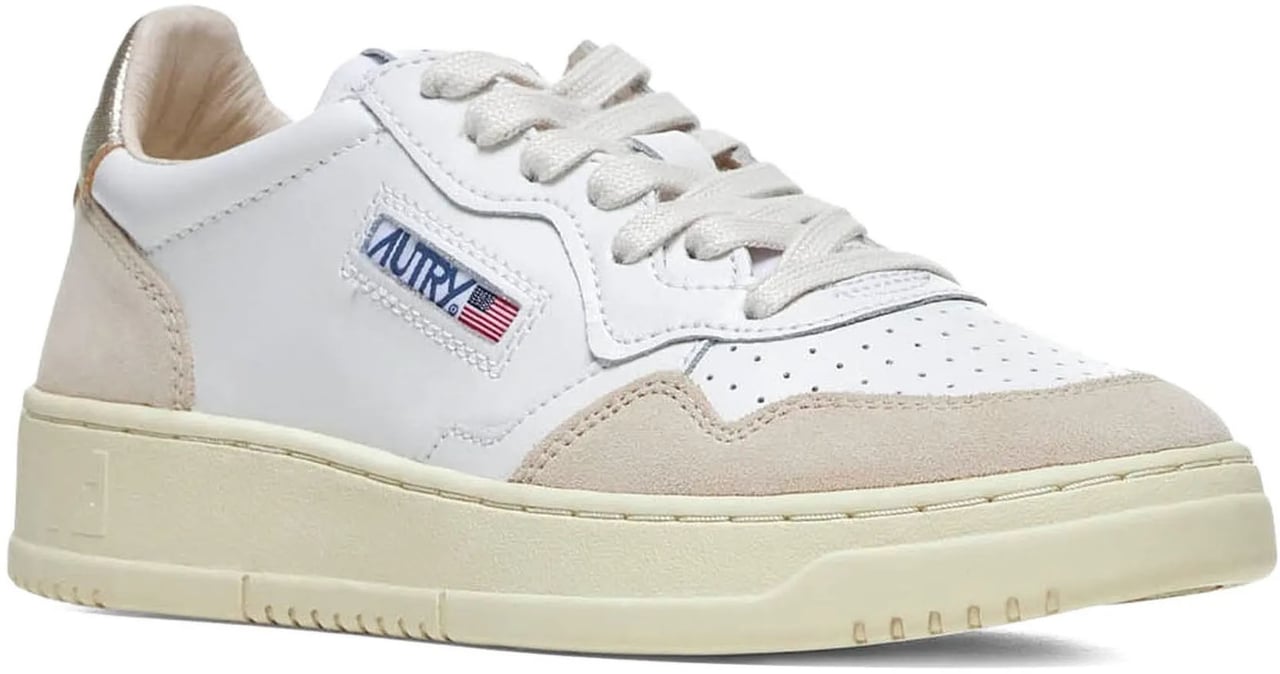 Autry Sneakers Wht/Gold Wit