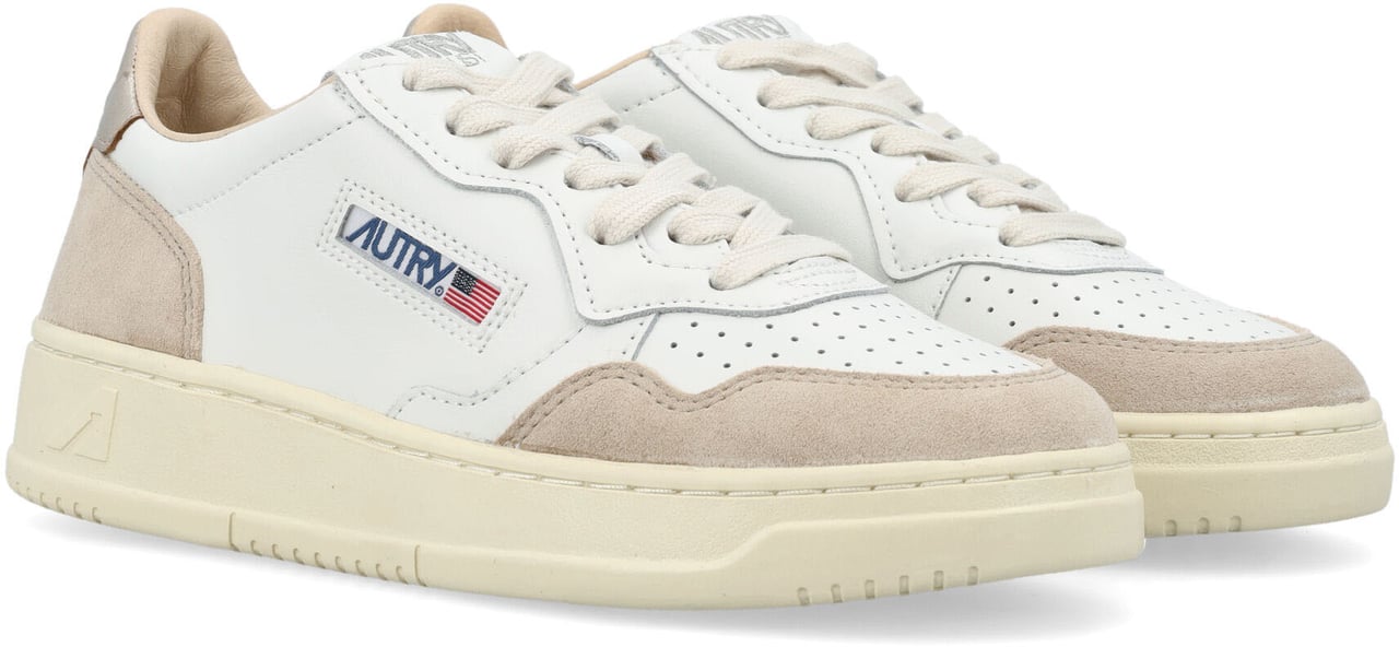 Autry Medalist Low Wht Gold Wit