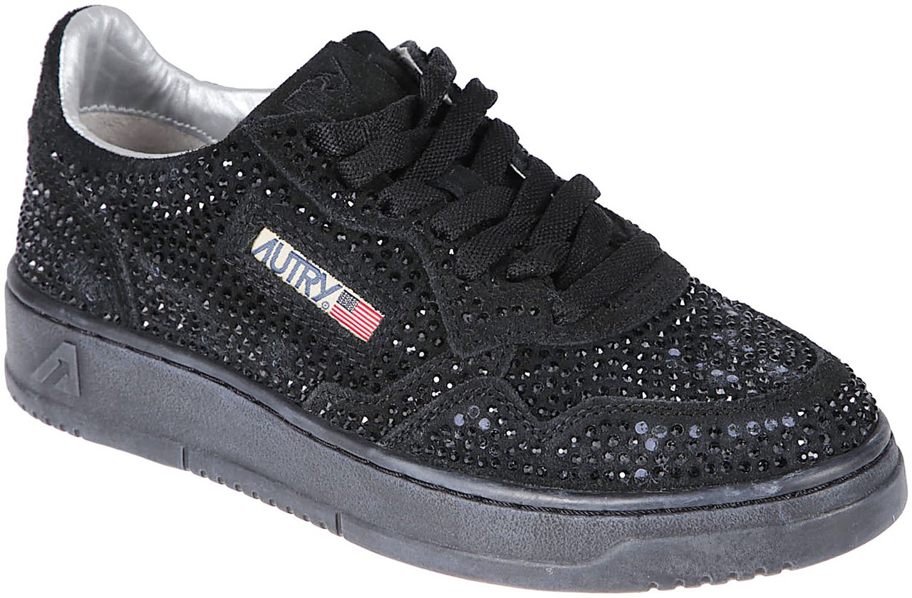 Autry Rose` Collection Medalist Low Sneakers Black Zwart