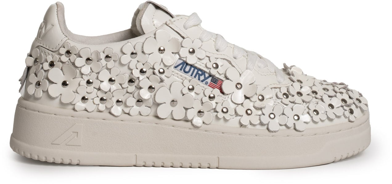Autry Sneakers Patentflower White Wit