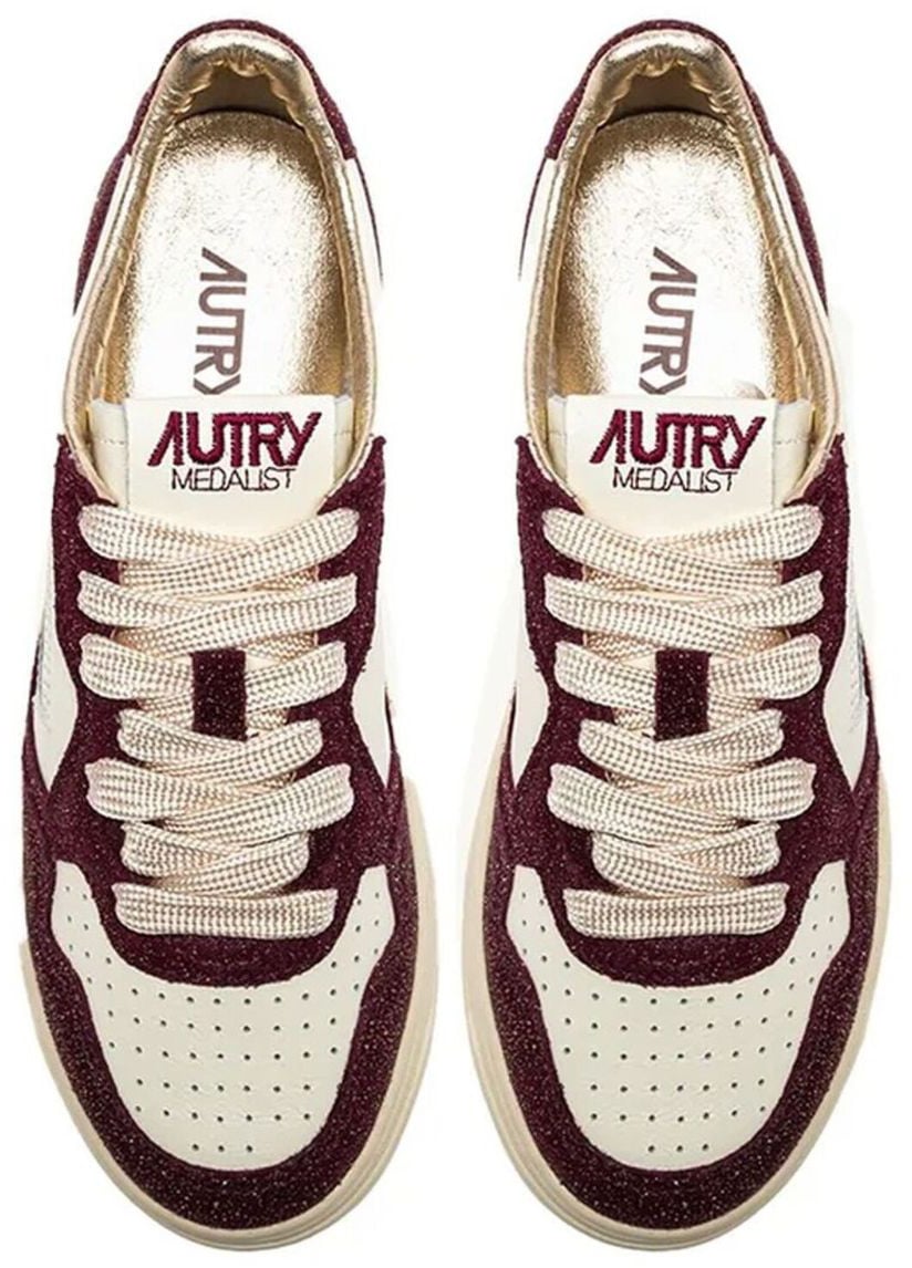 Autry Sneakers Whiteburgundy Rood