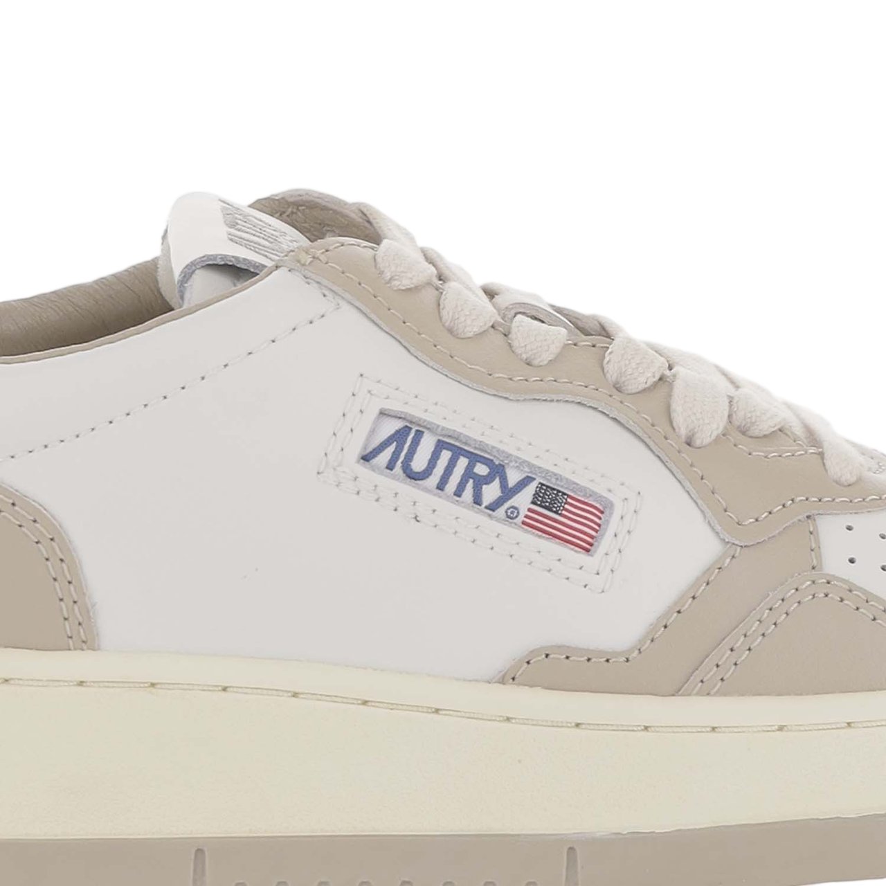 Autry Medalist Color-Block Panel Leather Sneakers Grijs