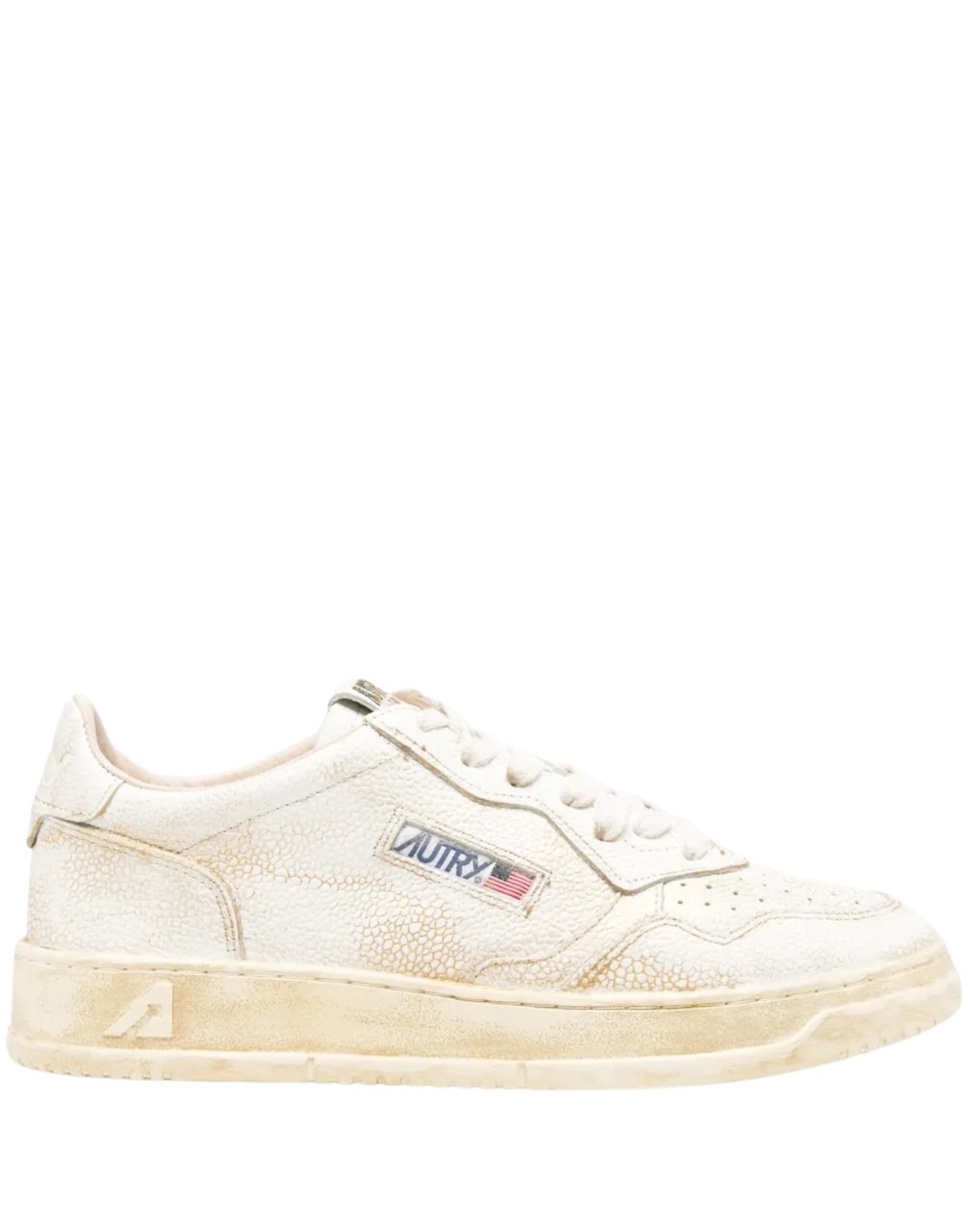 Autry Super Vintage Low Men’s White/Platinum Sneakers Wit