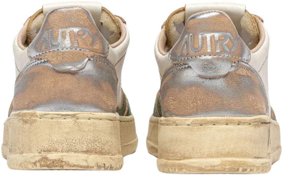 Autry Medalist Low Super Vintage Women’s Gun/Green Sneakers Neutraal