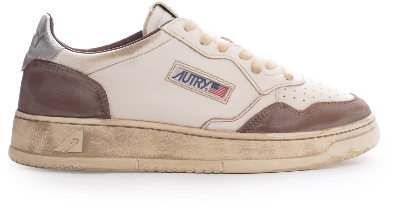 Autry Sneakers Leatsuedeburnsilv Wit