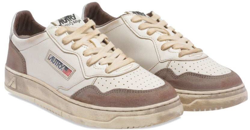 Autry Sup Vint Low Whiteburned Wit