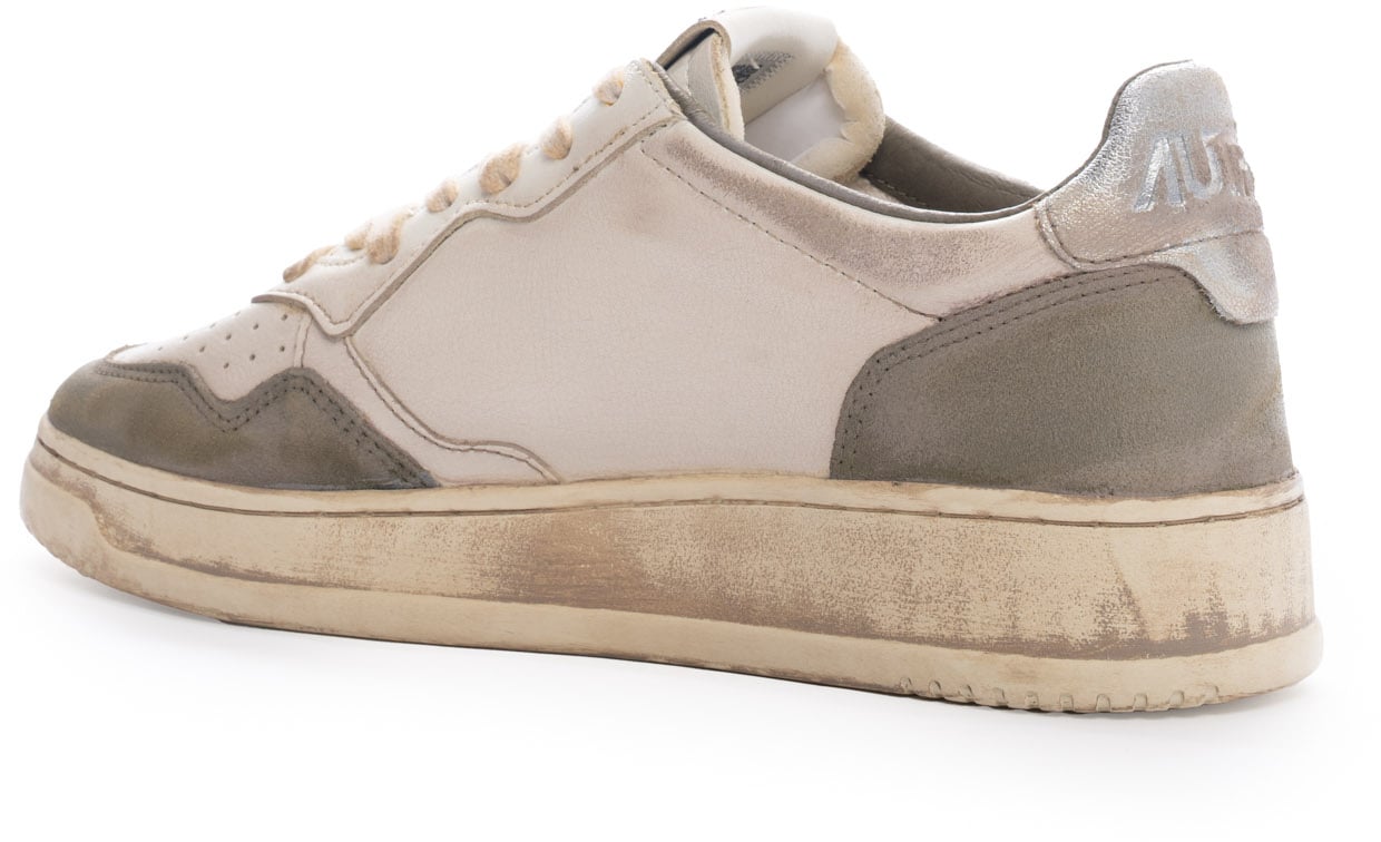 Autry Sneakers Leatsuede Lizardsilv Divers